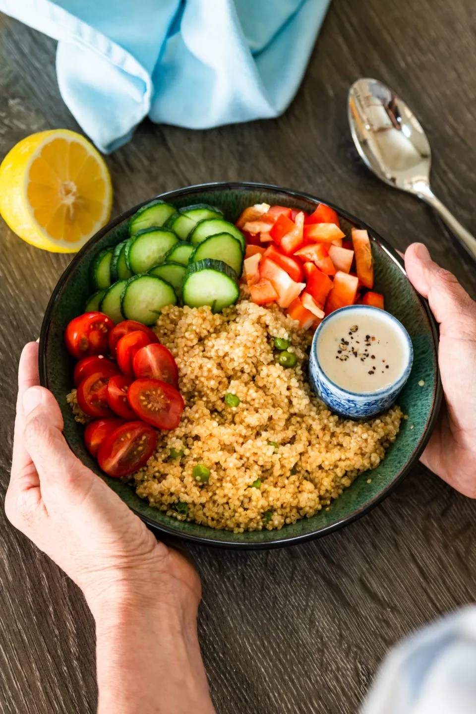 Quinoa Veggie Bowl with Lemon Tahini Dressing FreezerFit