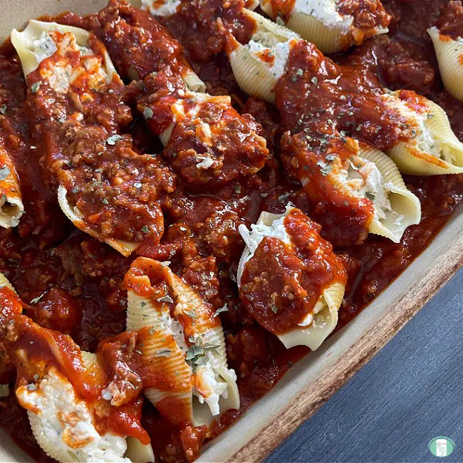 Sausage and Cheese Stuffed Shells (freezer meal) Freezer Meals 101