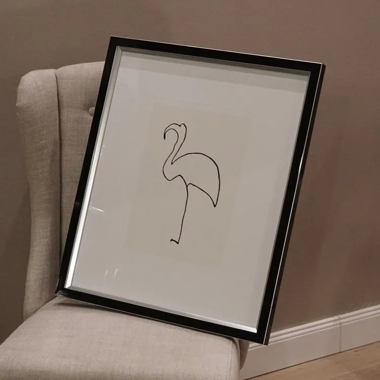 Flamand Rose "Pablo Picasso" schwarzer Rahmen Kunstdruck › Freier