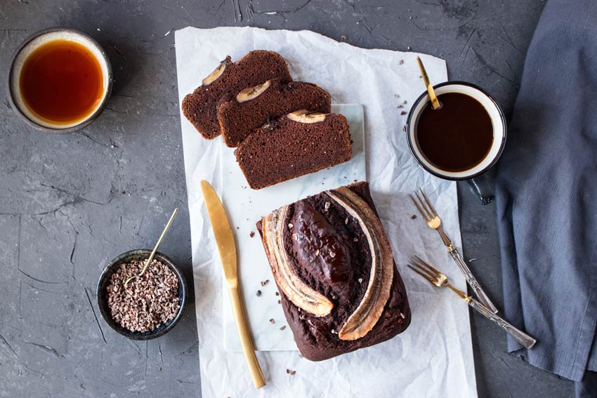 glutenfreies Bananenbrot ohne Eier (Schoko) Freiknuspern