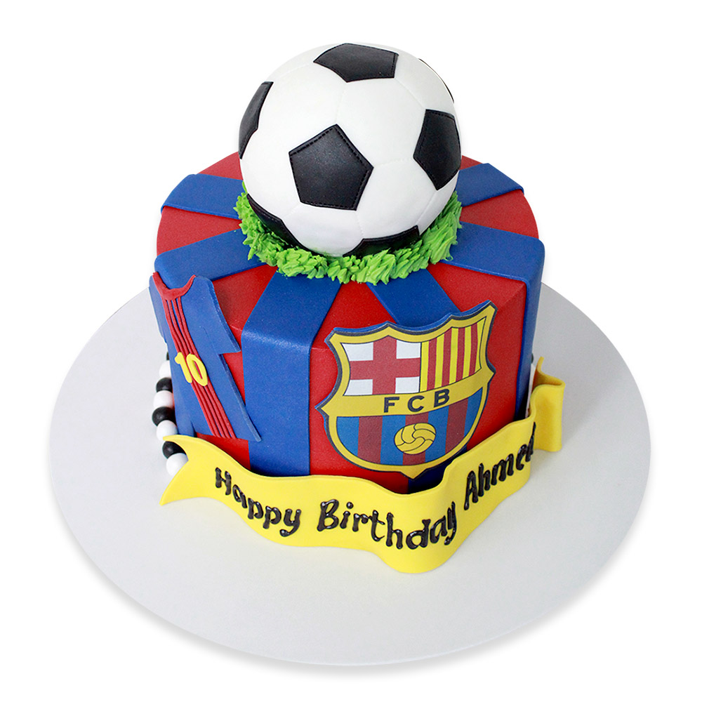 FCB Football Cake French Bakery Dubai