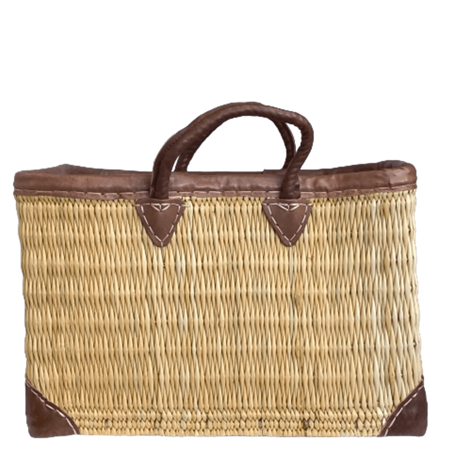 Bulrush Reed French Basket in Natural