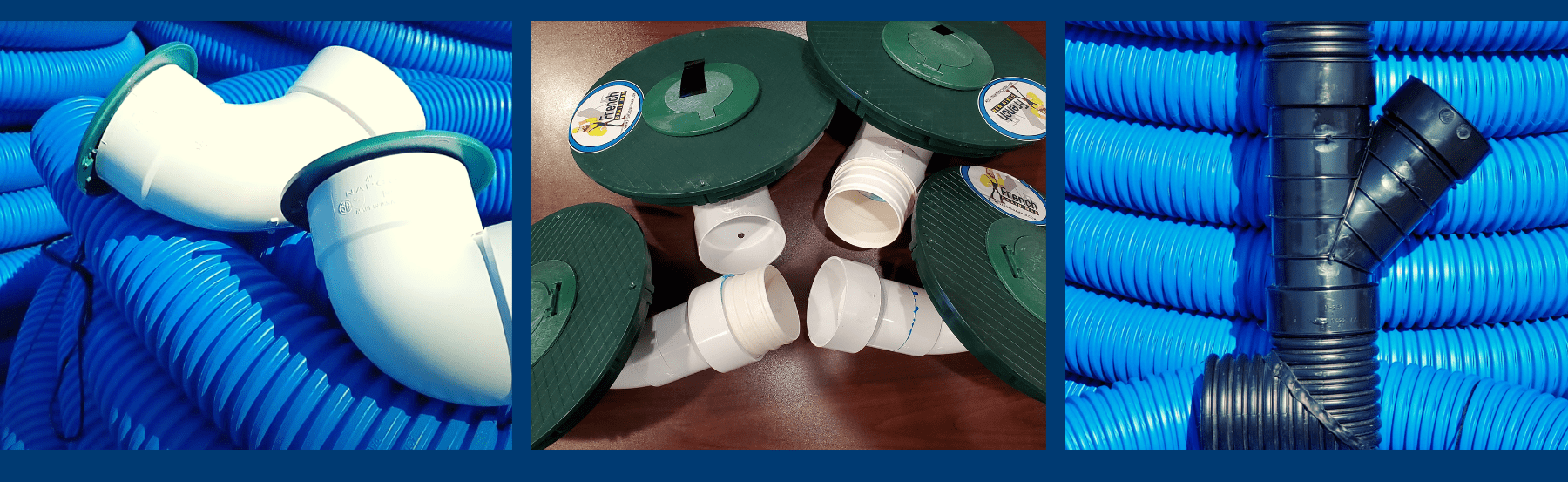 burieddownspoutdrainagekits French Drain Systems Curtain Drains