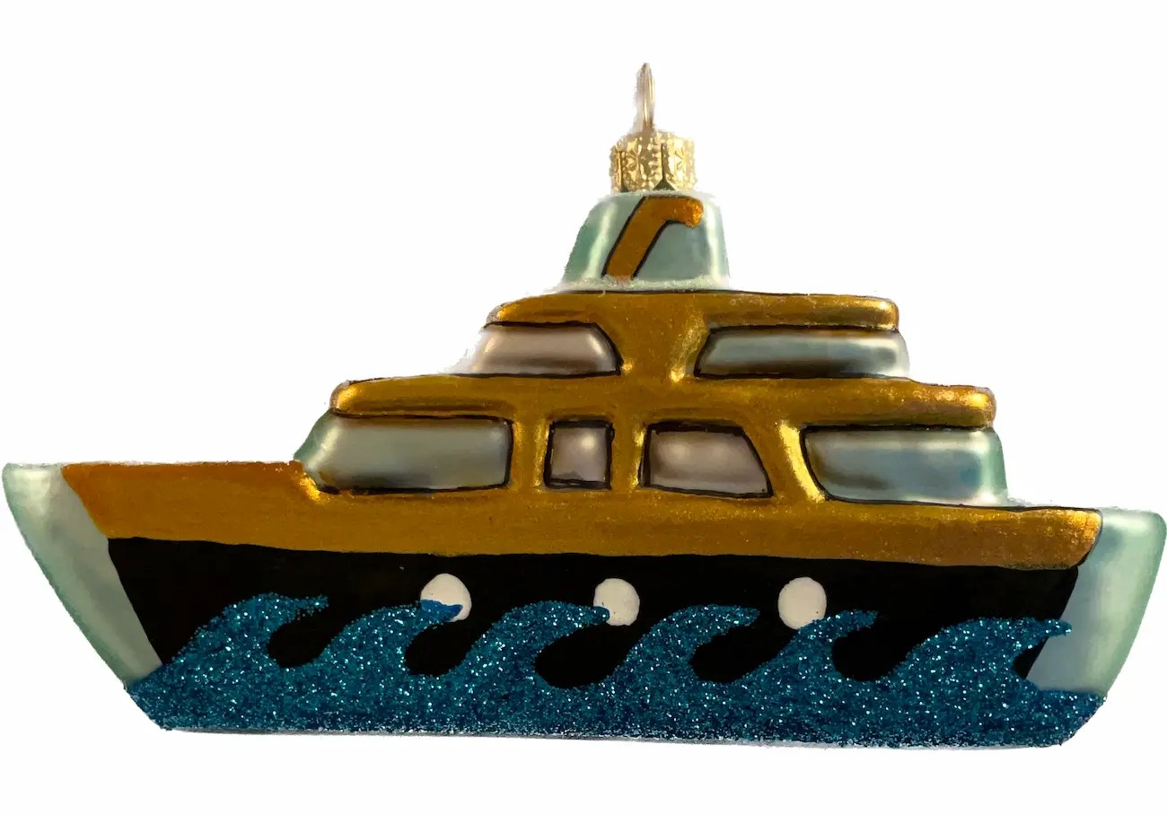 Yacht Christmas Ornament French Kitsch