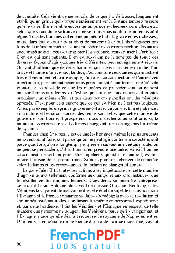 Le Prince de Nicolas Machiavel PDF 2021 Gratuit