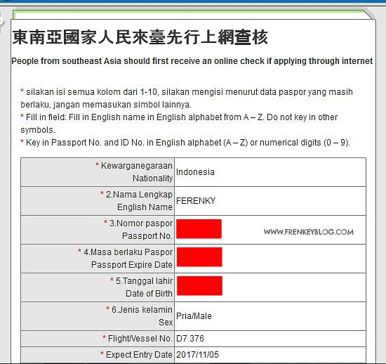 Syarat dan Pengalaman Mendapatkan Visa Taiwan ( Updated 2020 )