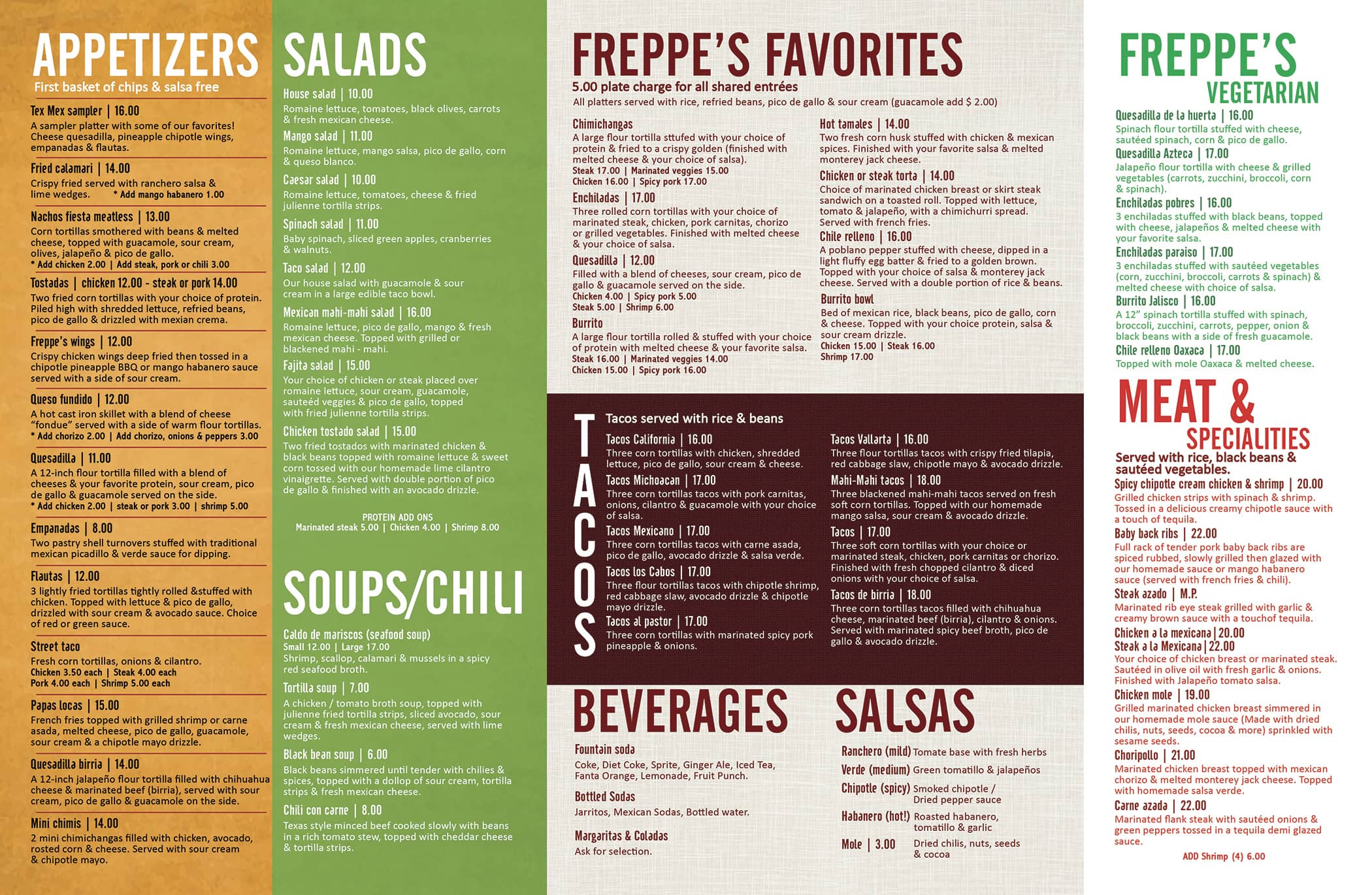 Our Menu Best Tacos Near Westfield NJ Mexican food near Edison NJ