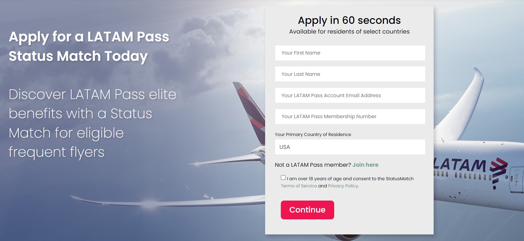 LATAM Pass Offering Status Match For US (useful for Delta benefits)