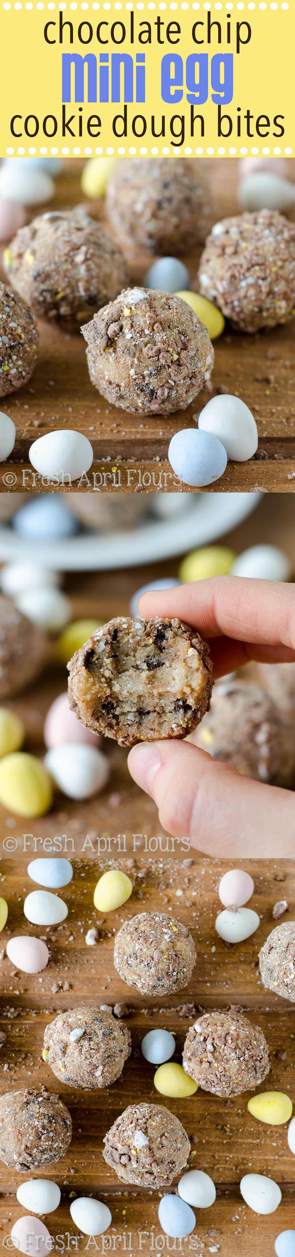 Chocolate Chip Mini Egg Cookie Dough Bites