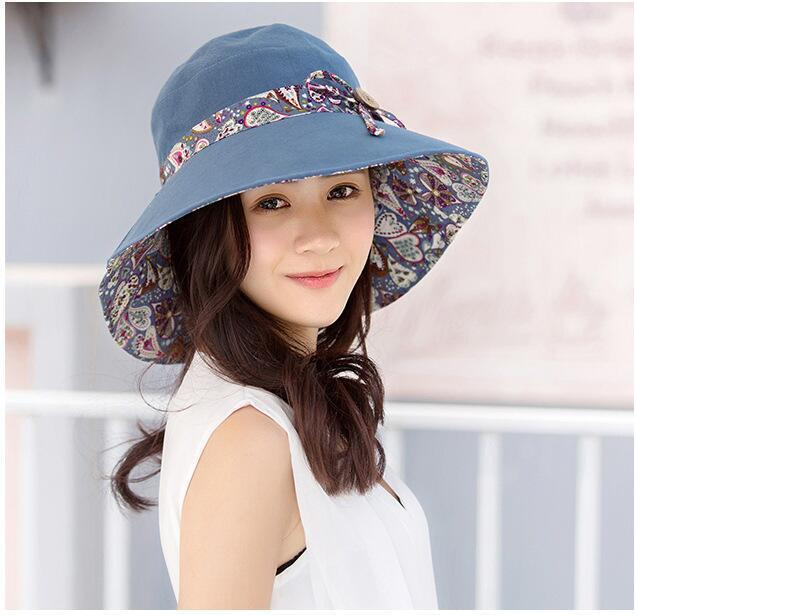 2018 New Brand Women Sun hat Summer Hat Folding Sunscreen Anti-uv big Summer Biking Beach Hat Fashion Sun hat