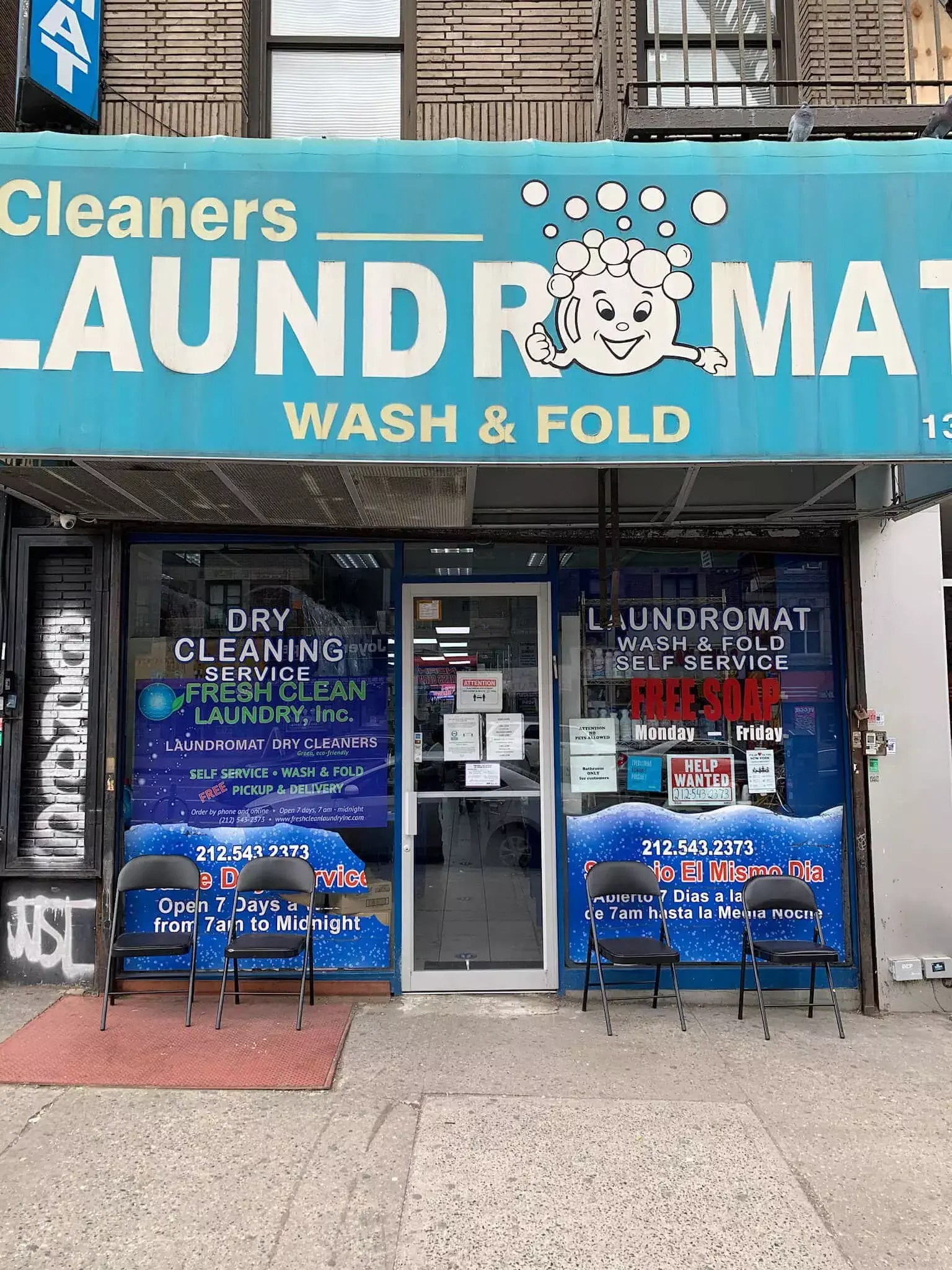 NYC Washington Heights Community's Laundromats Fresh Clean Laundry, Inc.