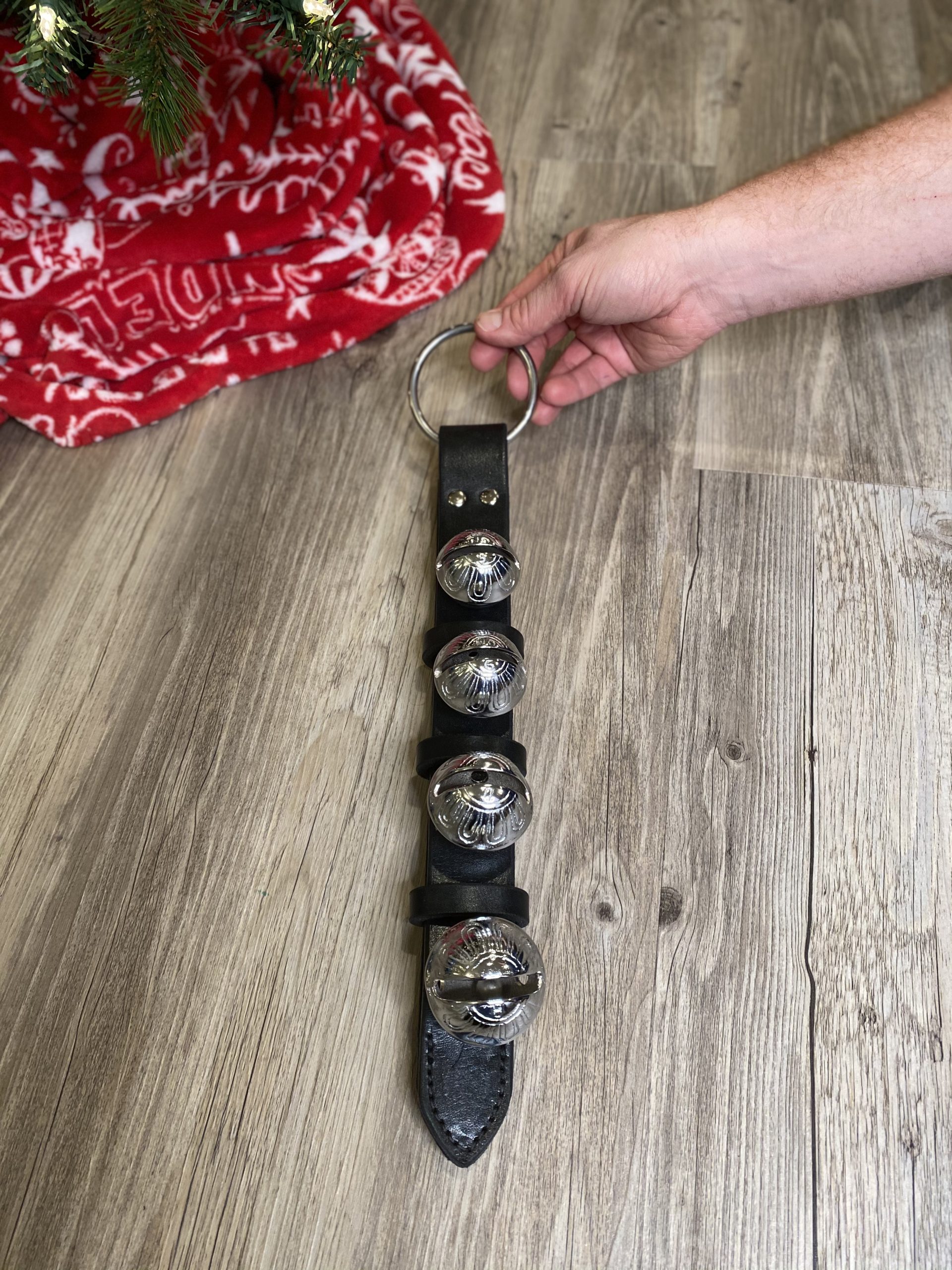 Decorative Sleigh Bells 4 Bells Fresh Coast Leather