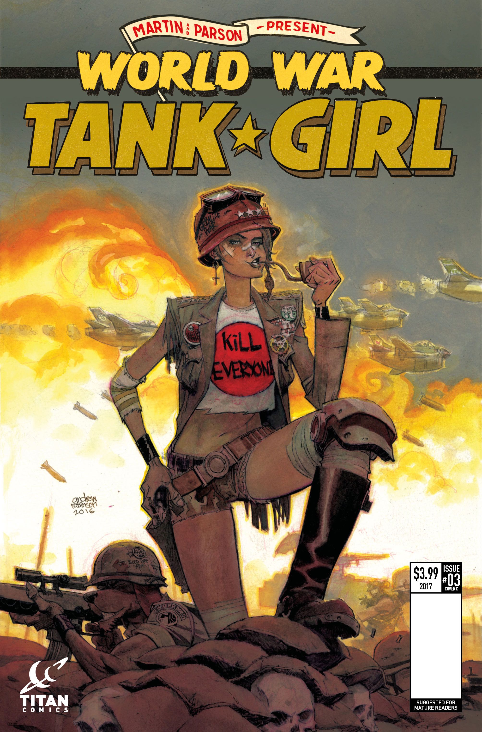 Tank Girl World War Tank Girl 3 (Robinson Cover) Fresh Comics