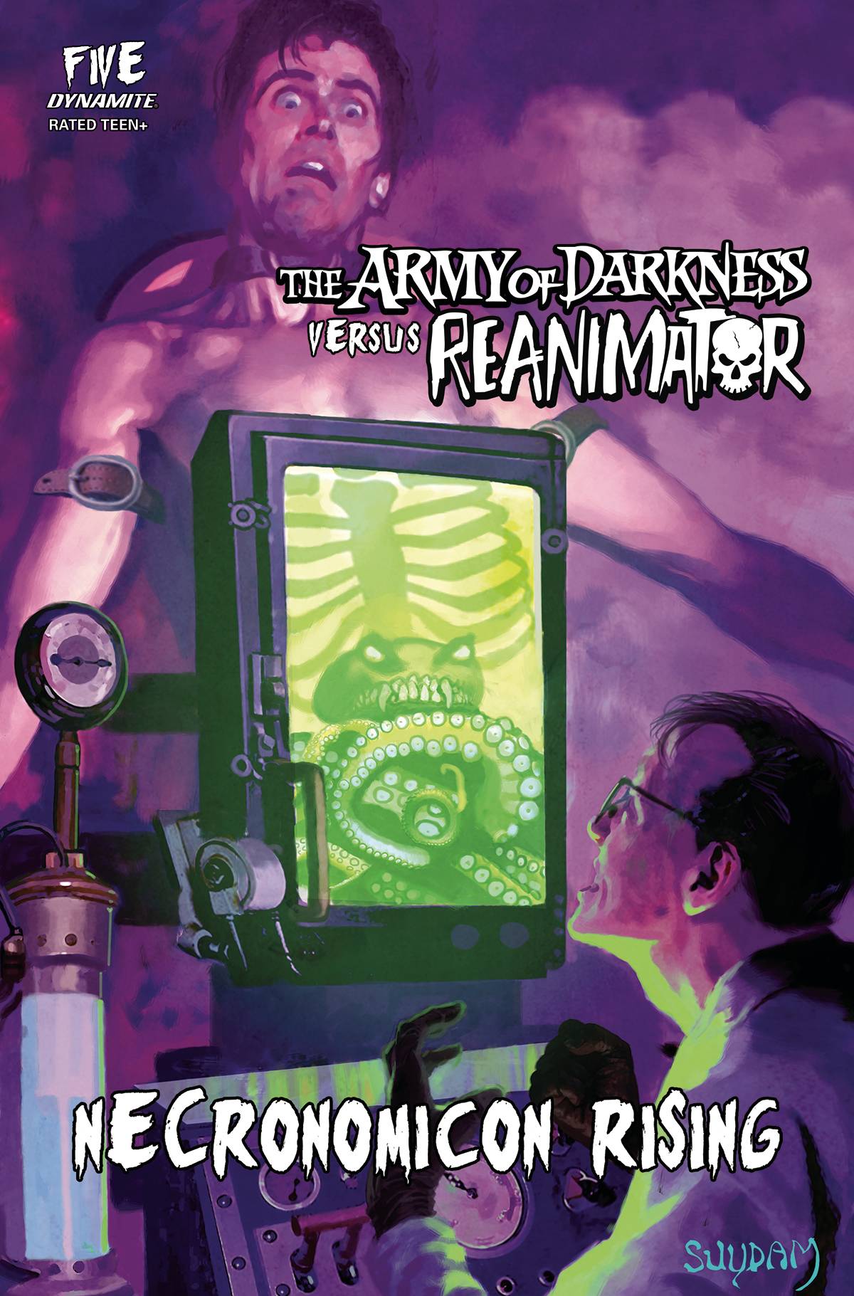 The Army of Darkness vs. Reanimator Necronomicon Rising 5 (Suydam Cover) Fresh Comics