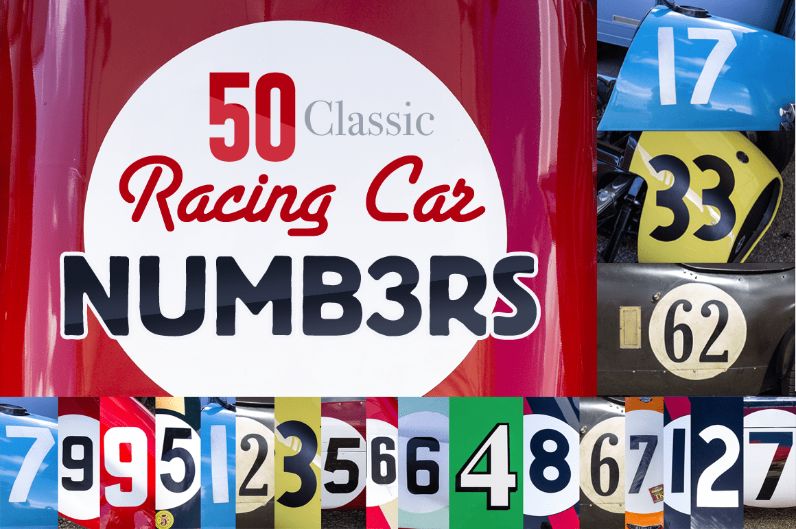 Classic Racing Car Numbers 50 HiRes Photos Fresh Design Elements