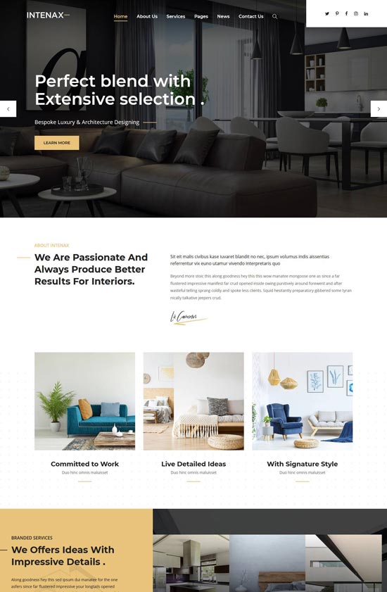 72 Best Interior Design & Furniture Website Templates freshDesignweb