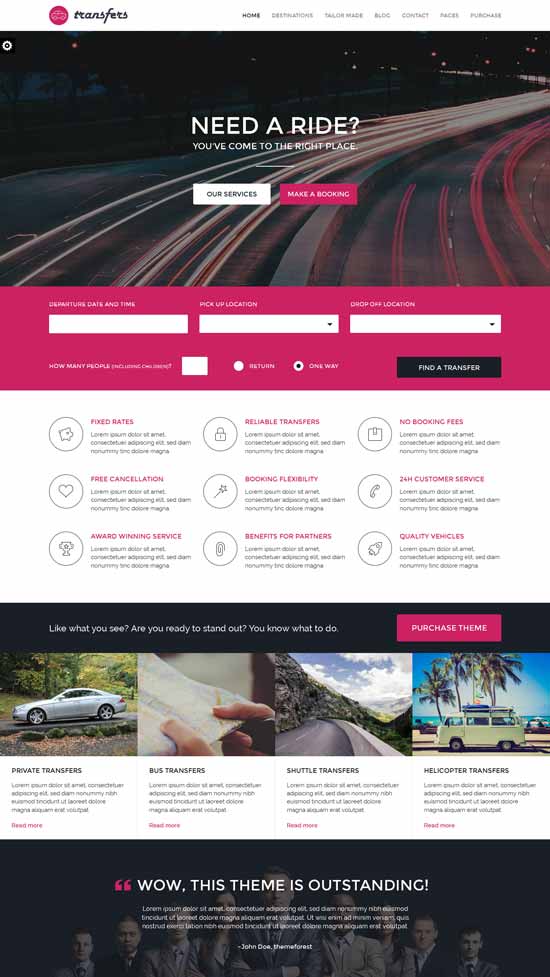 40+ Best Car Rental Taxi Website Templates Free & Premium freshDesignweb
