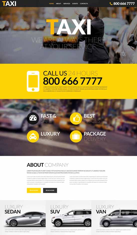 40+ Best Car Rental Taxi Website Templates Free & Premium freshDesignweb