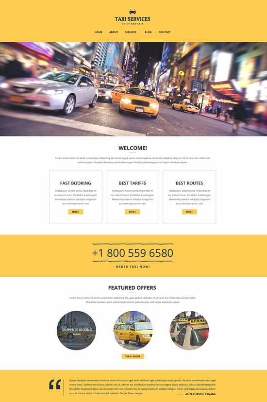 40+ Best Car Rental Taxi Website Templates Free & Premium freshDesignweb