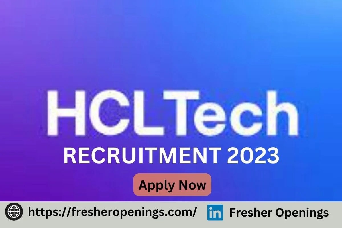 HCL Vacant Positions Hiring for Freshers as Senior Designer
