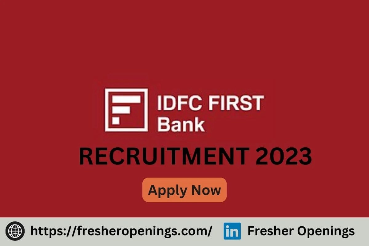 IDFC Jobs for Graduates 20232024 Off Campus Hiring Apply Today