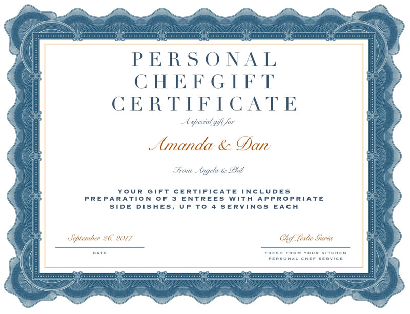 Chicago Meal Delivery Gift Cards Chef Prepared Meals Delivered IL