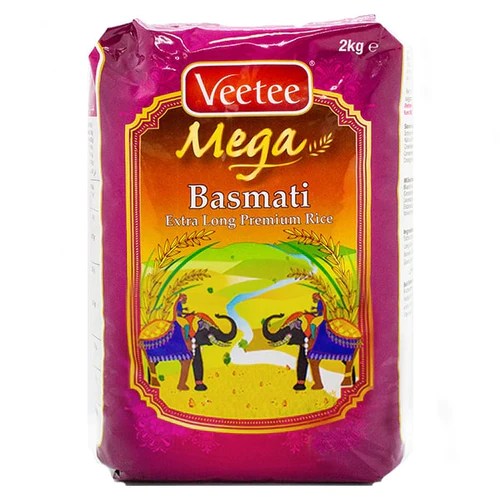 Veetee Mega Extra Long Basmati Rice 2kg 10kg Halal Meat Online