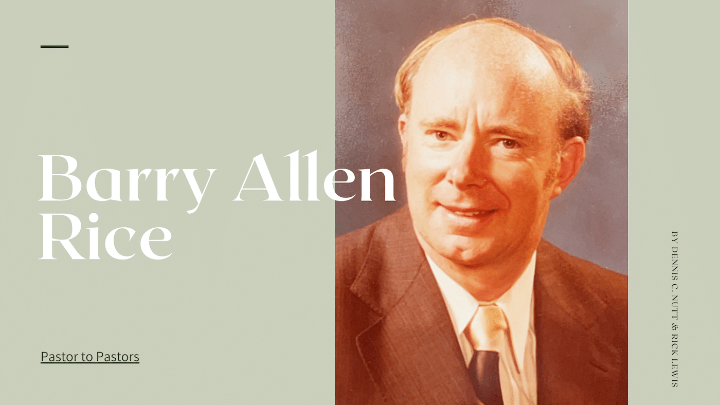 Barry Allen Rice Pastors to Pastors Fresh Hope