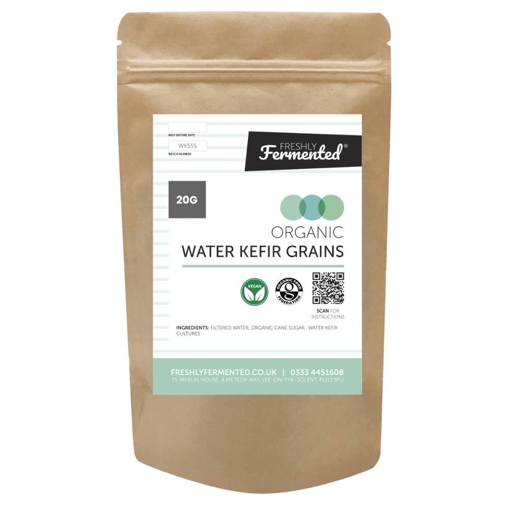 Organic Water Kefir Grains Freshly Fermented