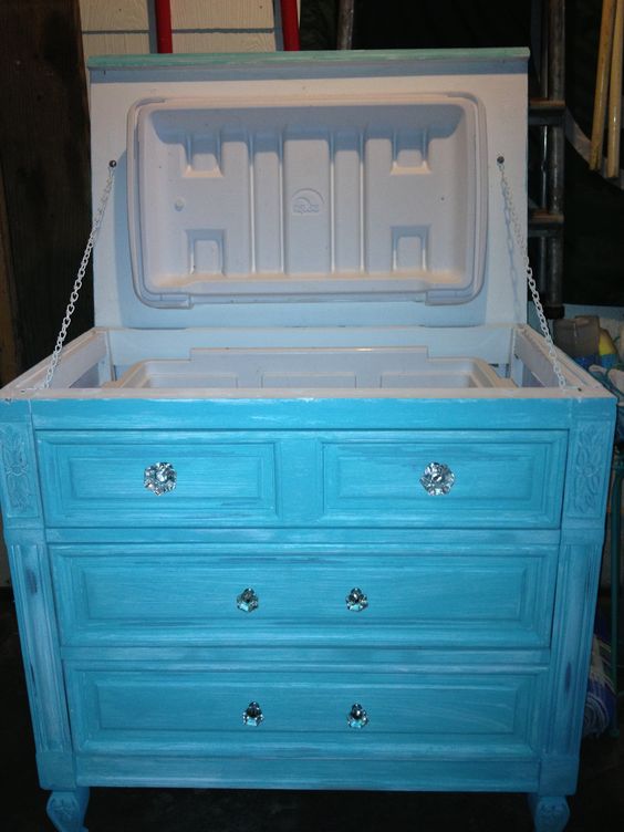 Outdoor Ice Chest Beverage Cooler Ideas For Your Patio or Deck