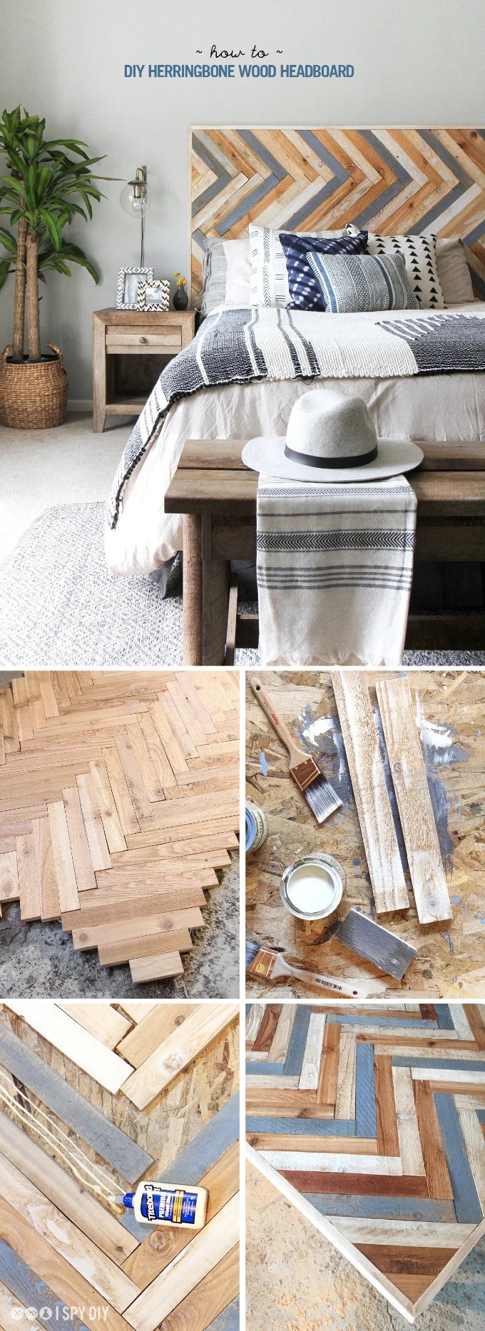 10 Best DIY Herringbone Headboard Plans