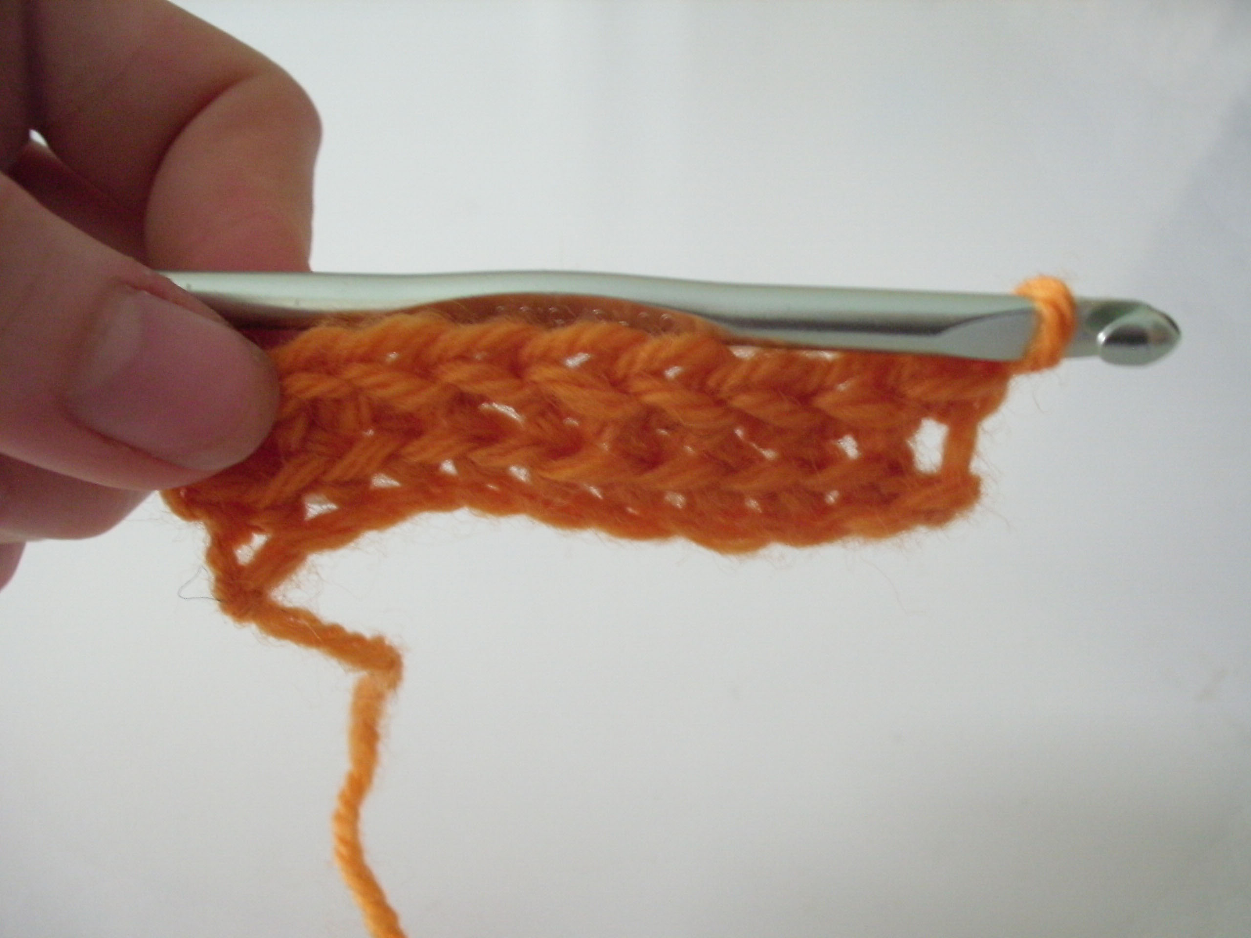 How to crochet in rows without turning Shiny Happy World
