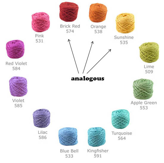 Color Theory 101 selecting yarns that go together Shiny Happy World