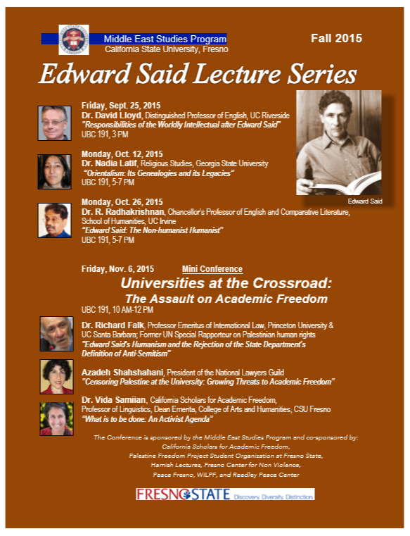 Edward Said Lecture Series Community Alliance