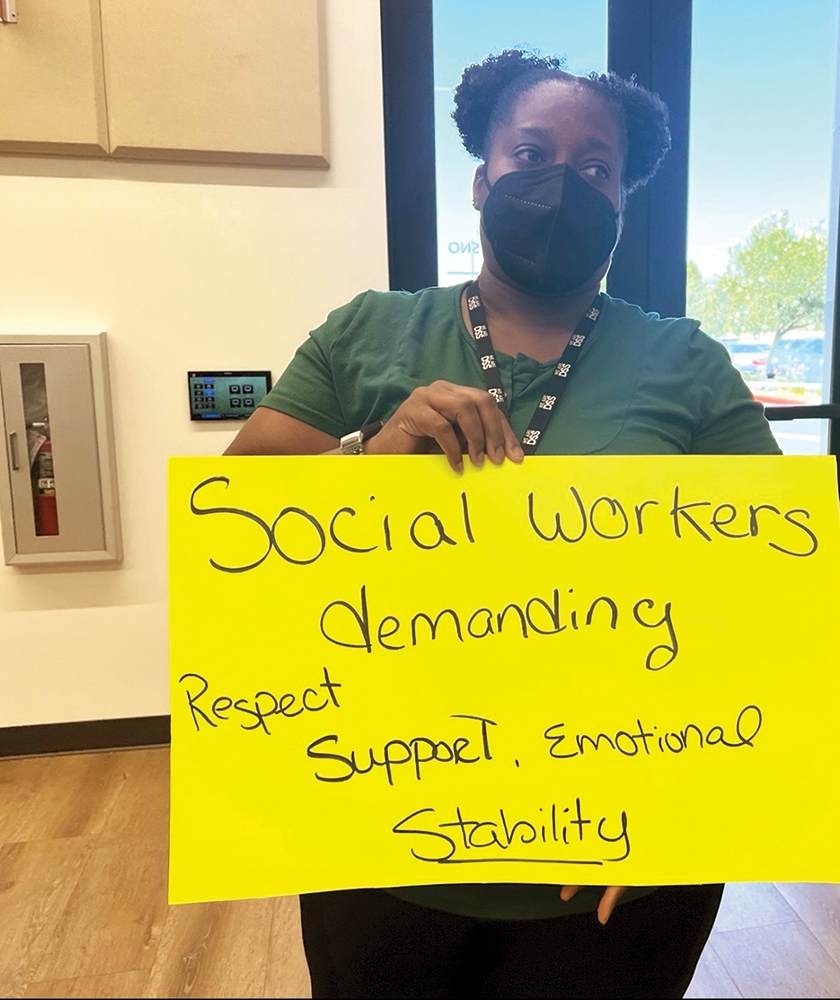 Social Services Workers Protest Poor Working Conditions Community