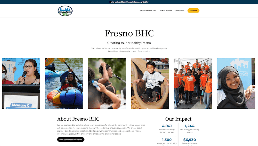 Fresno Building Healthy Communities Unveils New site to Support