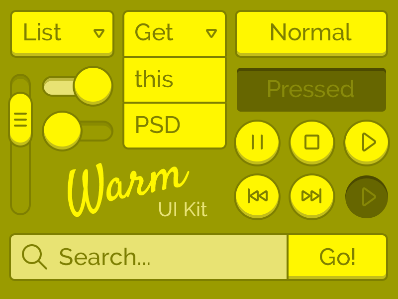 Warm Interface Warm UI Kit - - Fribly