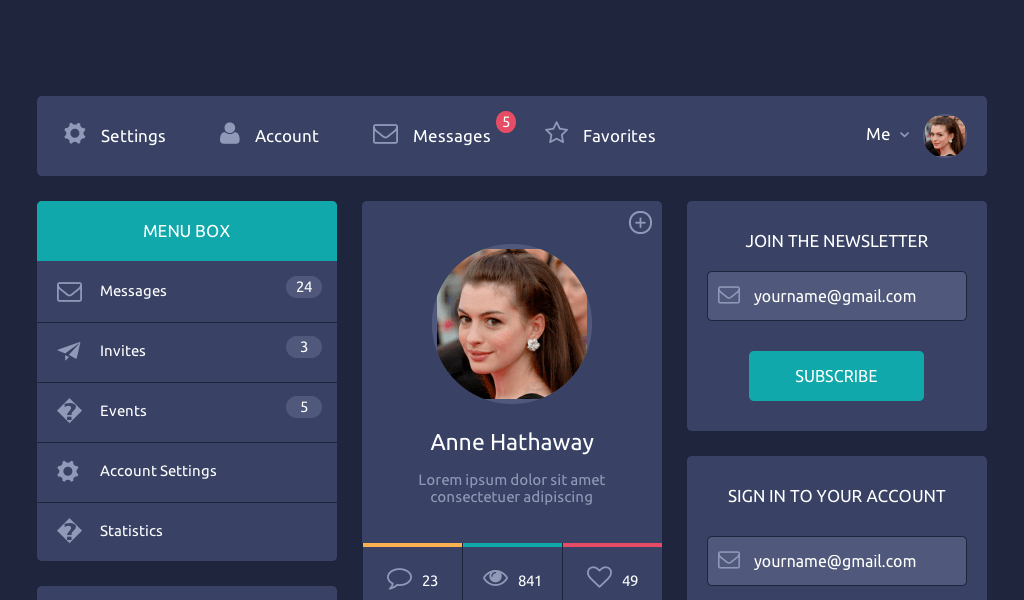 Interactive Flat Design UI in Only HTML5 & CSS3 - Coding - Fribly