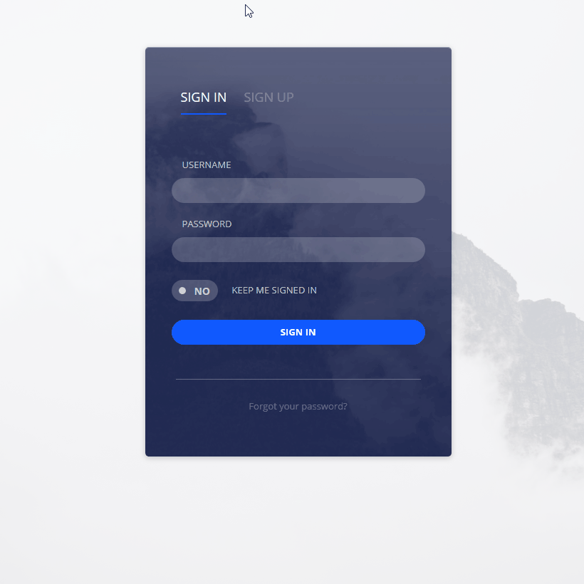 Log in/Sign up Screen Animation Coding Fribly