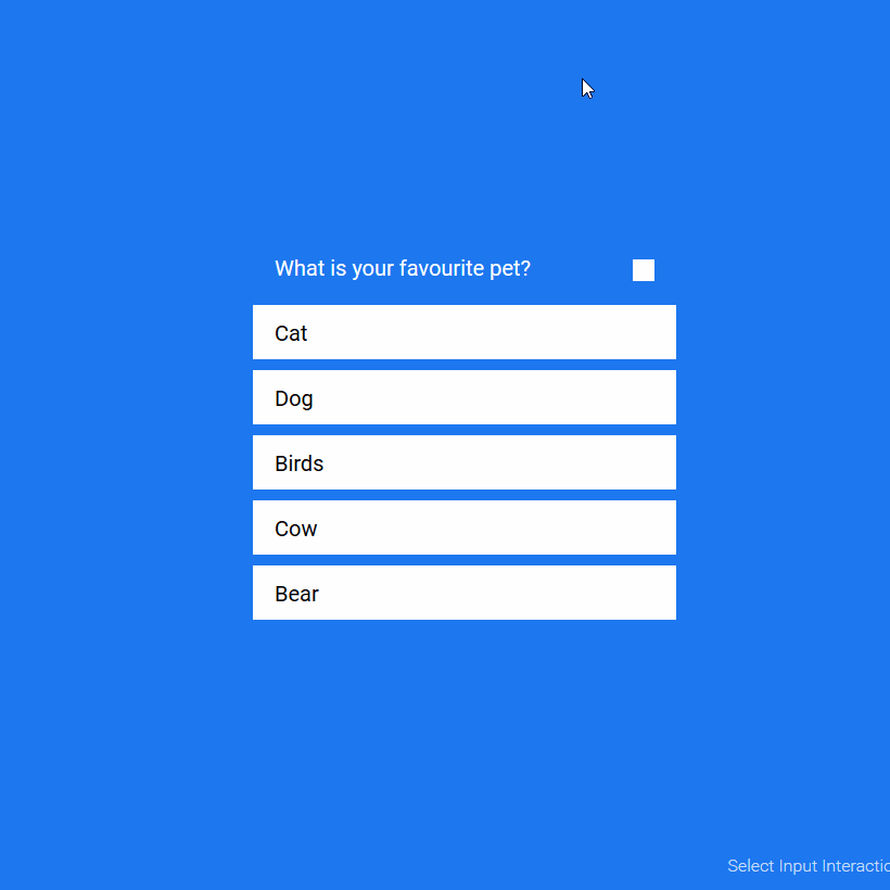 Select Input Interaction - - Fribly