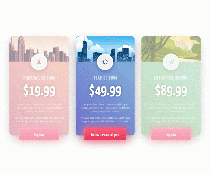 Pricing Table Codepen 49 Css Tables W3tweaks Com It shows 4 cards