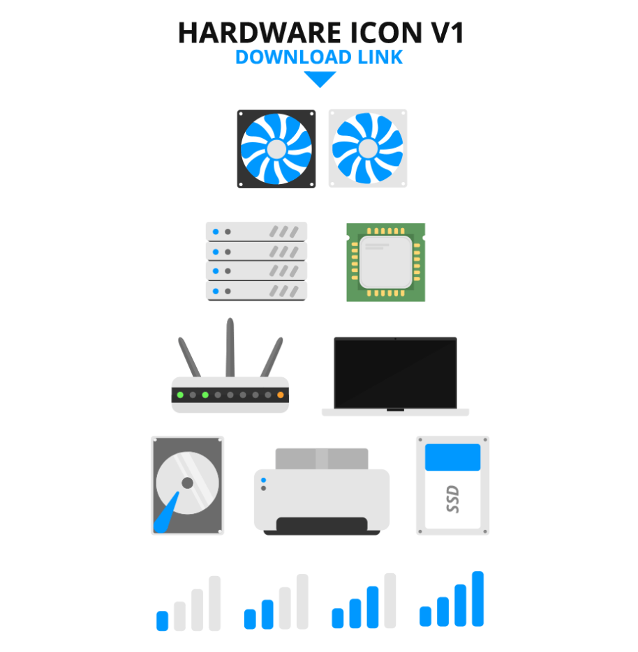 Free Flat Hardware Icons - Icons - Fribly