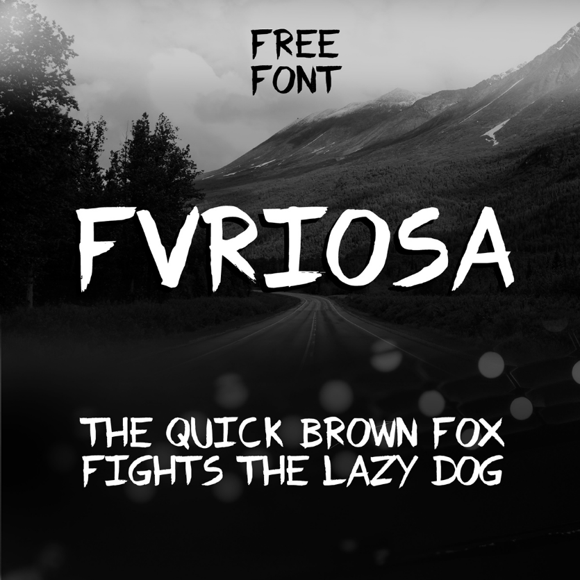 FVRIOSA Free Handmade Brush Font Free Fonts Fribly