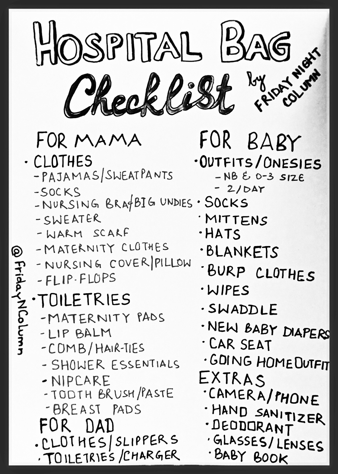 Discover more than 77 hospital bag checklist india super hot xkldase