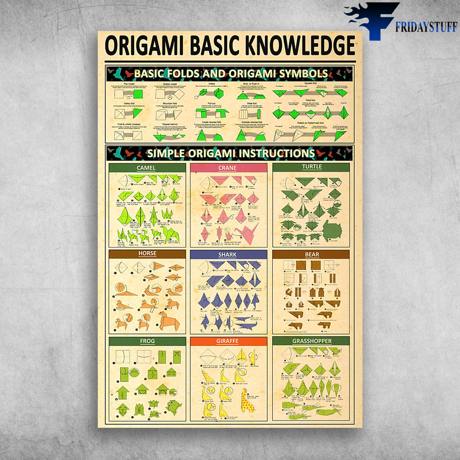 Origami Basic Knowledge Basic Folds And Origami Symbols FridayStuff