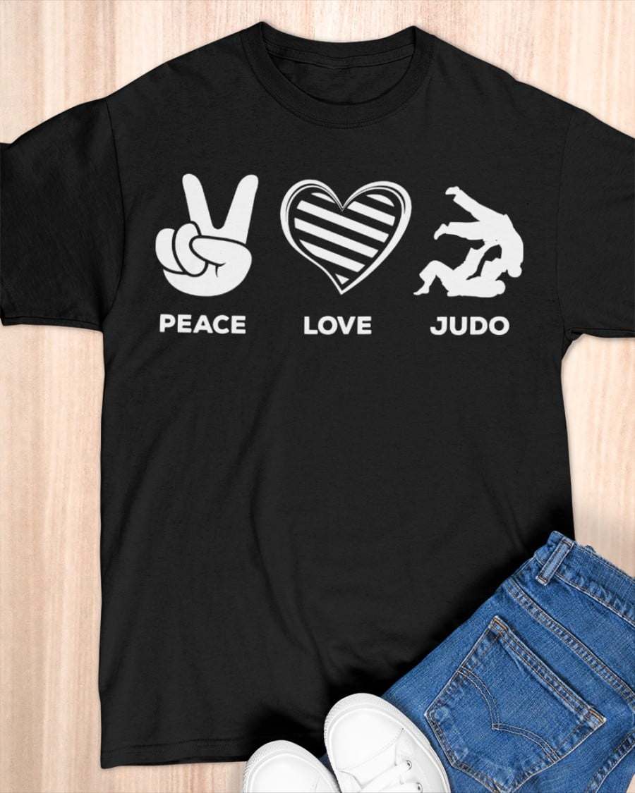 Heart Judo Peace love judo Shirt, Hoodie, Sweatshirt FridayStuff