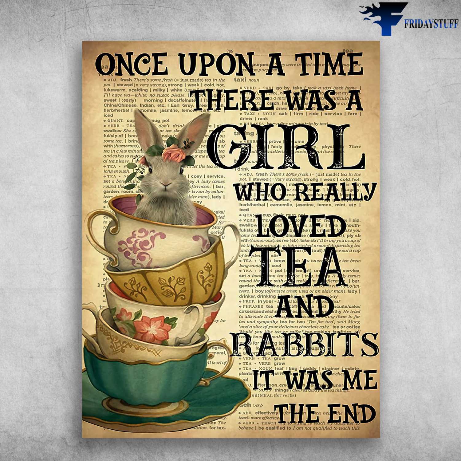 Rabbit And Tea, Rabbit Poster Once Upon A Time, There Was A Girl, Who