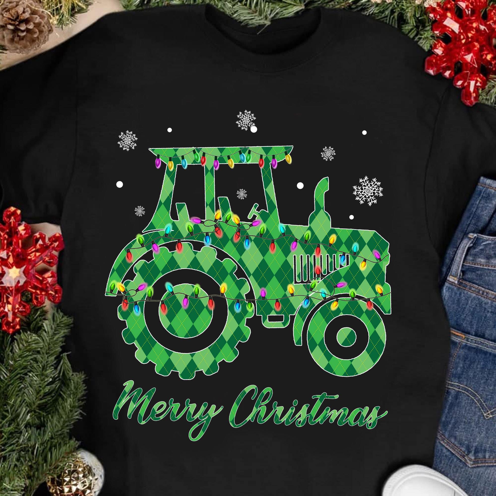 Christmas Tractor Christmas Ugly Sweater Merry Christmas Shirt