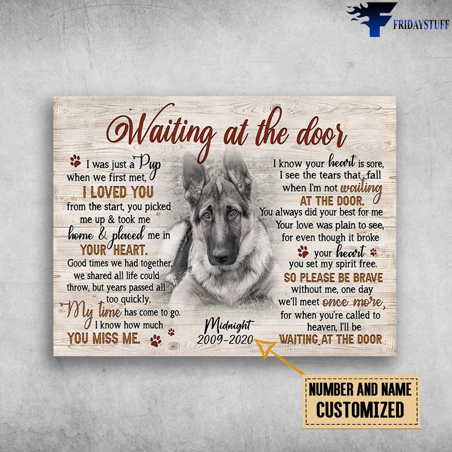 German Shepherd Dog, Dog Lover, Waiting At The Door, I Was Just A Dog