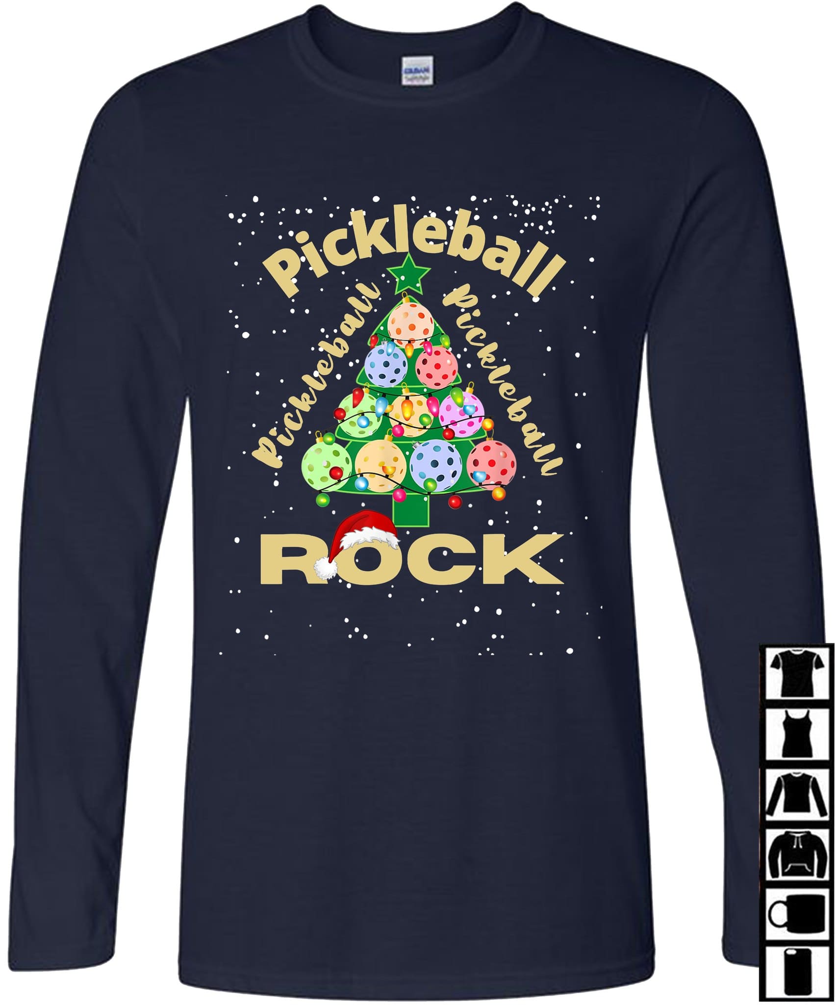 Pickleball Christmas Tree Xmas Lights Pickleball Pickleball